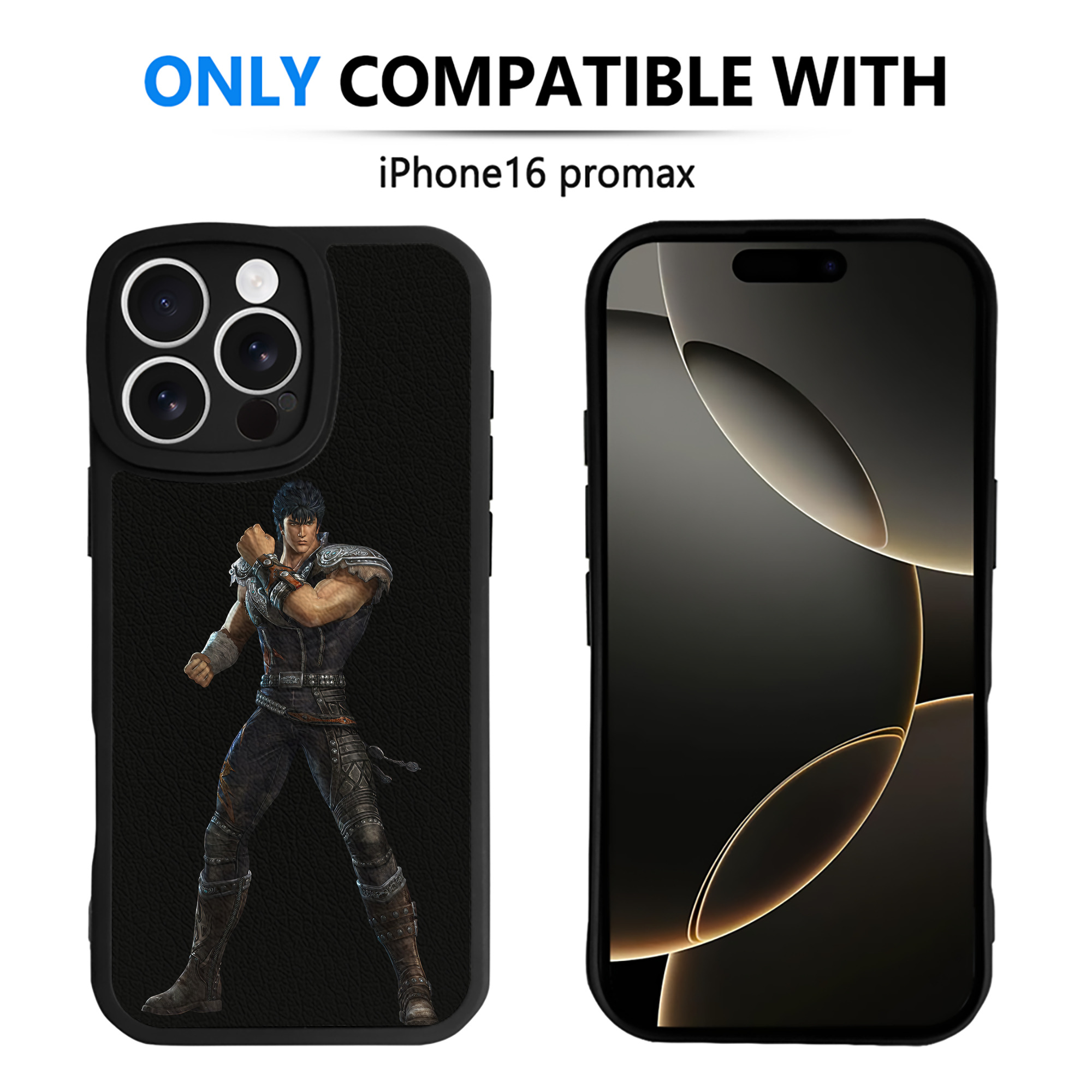 （画像用） 北斗の拳 Fist of the North Star 【iPhone 16シリーズ対応】シリコンスマホケース（レザー調） 材質：シリコン